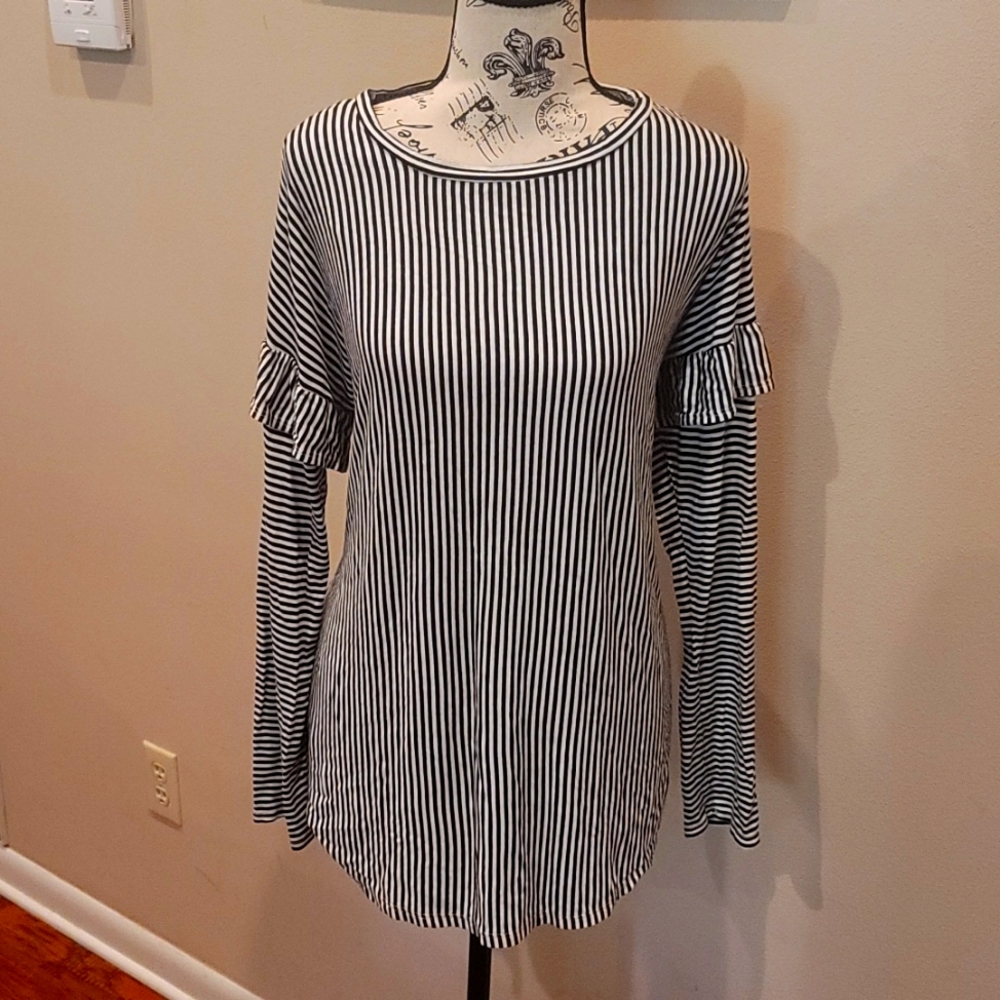 Striped Blouse Size Large